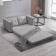 thumbnail image 6 of MUZZ 3-in-1 Multi-Function Fold Out Loveseat Sleeper Sofa Bed,Floor Gaming Couch Bed for Living Room/Bedroom/Office (Light Grey), 6 of 7