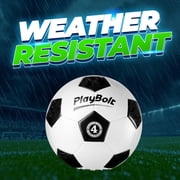 PlayBolt Soccer Ball Size 4 – 1 Pack Soccer Ball with Hand Pump for Kids & Teens – Training, Practice & Outdoor Play