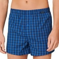 thumbnail image 4 of SCHIESSER Calzoncillos bóxer tejidos para hombre, paquete de 4 - pantalones, algodón Azul 4XL (XXXX-Large), 4 of 4