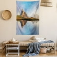 thumbnail image 2 of Lake House Decor Wall Hanging Tapestry, Rainbow over Mountain Lake Reflection in Crystal Water Dreamy Spots on Earth Purity Photo, Bedroom Living Room Dorm Accessories, 60 X 80 Inches, by Ambesonne, 2 of 5