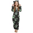 thumbnail image 1 of EGNMCR Combinaison Fille Manches Longues Combinaison à Capuche Pyjama Décontracté Hiver Chaud Combinaison de Nuit Fille Polyester Combinaison, 1 of 5
