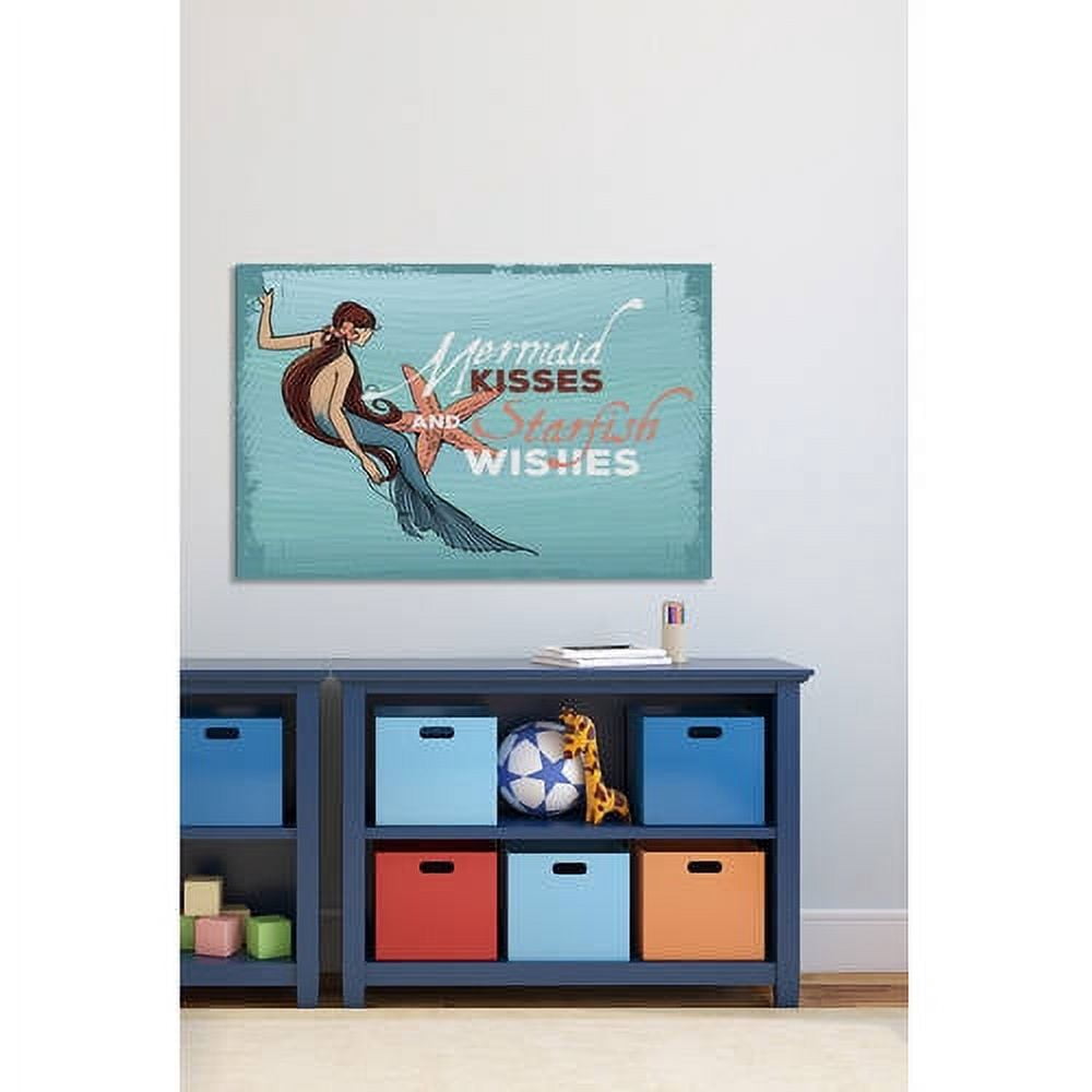 "Mermaid Kisses" Painting Print on Wrapped Canvas