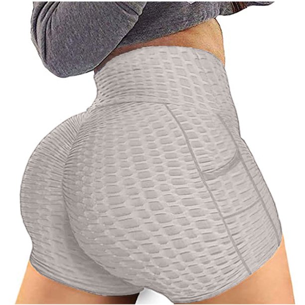 ICHUANYI Clearance Women Basic Slip Bike Shorts Compression Workout Leggings Yoga Shorts Pants(Gray, XXL) ICHUANYI WER2023081401738