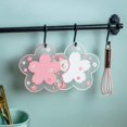 thumbnail image 3 of 2PCS Pink Cherry Blossom Sakura Flower Non-Slip Pad For Drinks CoFFee Bowl Tea Beer Cup，Round PVC Silicone Heat-Insulating Tableware Cushion（L）, 3 of 7