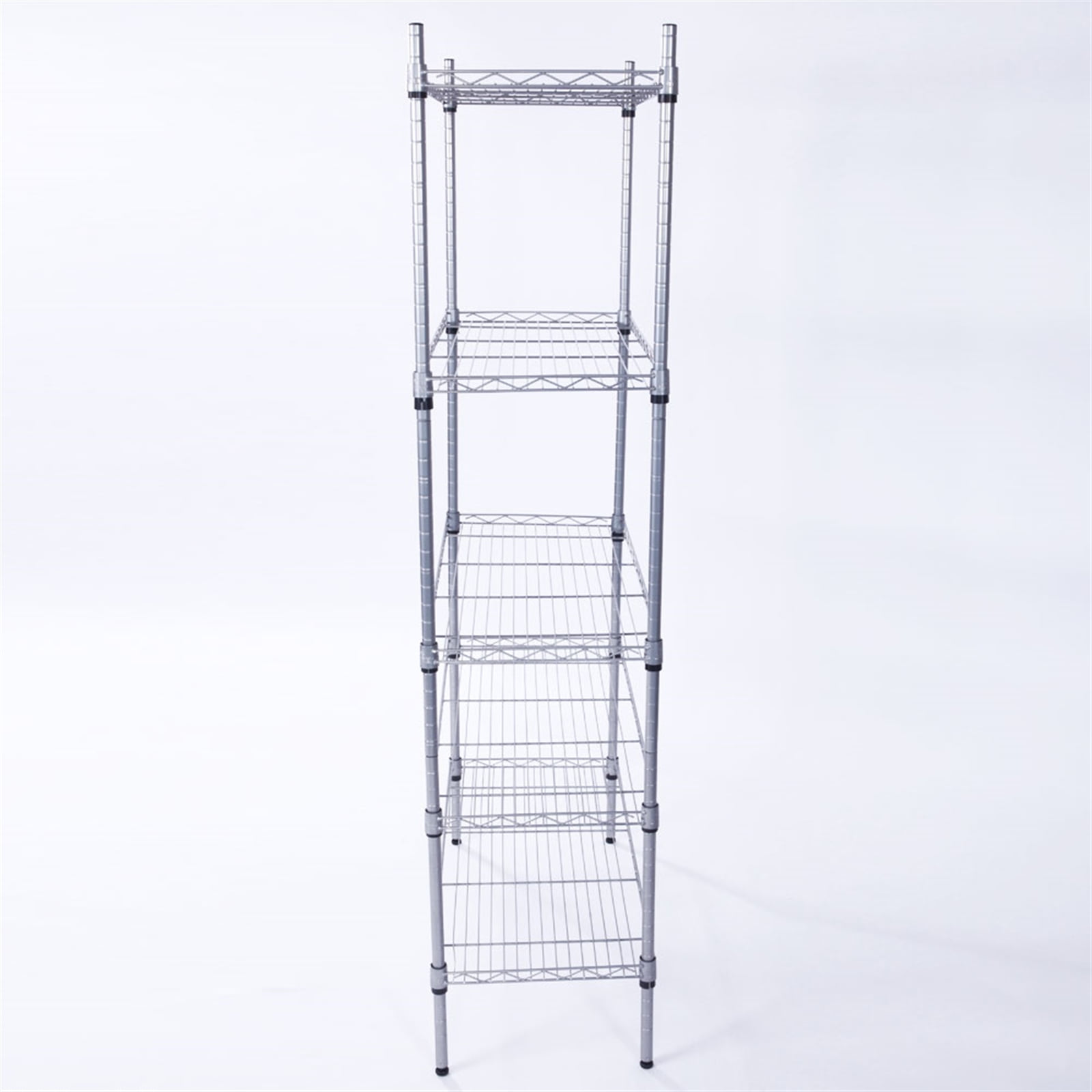 Lowestbest 5-Tier Steel Wire Shelving, Metal Storage Rack, 30" W x 14" D x 60" H, Silver Gray Lowestbest 5-Tier Steel Wire Shelving, Metal Storage Rack, 30" W x 14" D x 60" H, Silver Gray