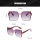 thumbnail image 2 of Patillas en forma de H con montura grande, gafas de sol de moda personalizadas, fabricadas en PC y metal, 2 of 5