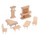 thumbnail image 2 of Nehlobo Muebles de casa de muñecas de madera, escala 1:12, muebles en miniatura, juego de sala de estar para niños de 3 años en adelante, 2 of 8