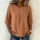 thumbnail image 1 of Neewe Women's Summer Casual V Neck Half Sleeve T-Shirts Solid Color Loose Fit Comfy Basic Cotton Linen Tops, 1 of 7