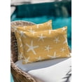 thumbnail image 3 of Outdoor Pillows Waterproof, Yellow Starfish Coastal Throw Pillows with Inserts Included, Summer Beach Nautical Sea Ocean Indoor Outdoor Decorative Lumbar Pillow for Bed/Couch/Patio 12"x20", 1Pcs, 3 of 8