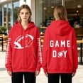 thumbnail image 5 of Football Shirts for Women Rugby Shirt Women Graphic Hoodie Oversized Hoodies for Women Long Sleeve V Neck Tops for Women Cute Hoodies Fall Sweaters for Women Summer Hoodies for Women, 5 of 7