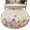Light Beige Lavender Purple Lemon Yellow, variant on Round Rugs 7Ft, Purple Yellow Spring Floral Round Area Rug Washable Indoor Throw Carpet, Summer Botanical Birds Rustic Large Non Slip Circle Rug for Dining Room Playroom Home Decor Aesthetic