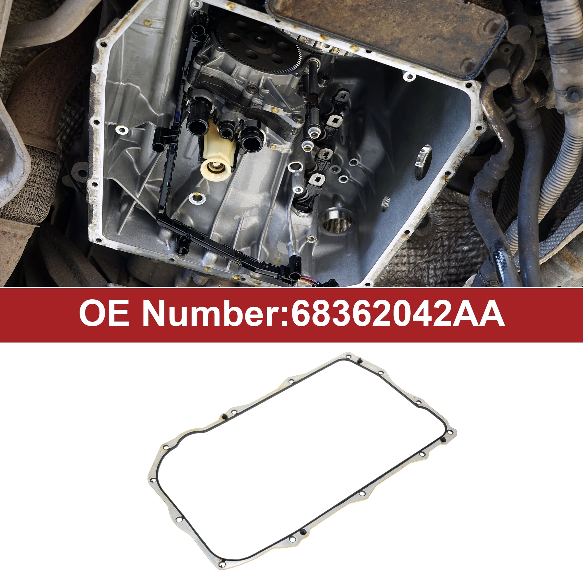 Car Oil Pan Gasket Car Transmission Oil Pan Gasket Engine Oil Pan Gasket Seal No.68362042AA for Jeep Wrangler 2018-2024 for Jeep Gladiator 2020-2024