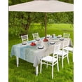 thumbnail image 4 of Fsddascl Coastal Beach Outdoor Tablecloth - 60x84 Inch Rectangle Dining Table Cover, Summer Retro Starfish Wave Waterproof Outdoor Table Cloth with Umbrella Hole & Zipper for Picnic/Patio/Party, 4 of 7