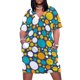 thumbnail image 2 of Vestido holgado con bolsillos y burbujas de colores de los años 60. Ropa., 2 of 7