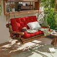 thumbnail image 7 of Kimunuk Outdoor Porch Swing Cushion, 47" X 40" X 5" Waterproof Bench Chair Replacement Cushion with 6 Ties for Patio, Red, 7 of 7