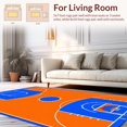 thumbnail image 2 of ODIKA 4x6 Machine Washable Non-Slip Area Rug, Sporty High Traffic Rug, Orange, 8272, 2 of 7