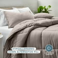 thumbnail image 3 of Bare Home Down Alternative Comforter Set - 3-Pieces - All Seasons - King, Khaki, 3 of 9