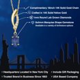 thumbnail image 2 of Gem Stone King 14K Yellow Gold Blue Sapphire and Lab Grown Diamond Pendant Necklace for Women | 0.66 Cttw | Gemstone September Birthstone | Marquise 8X4MM | With 18 inch Chain, 2 of 6