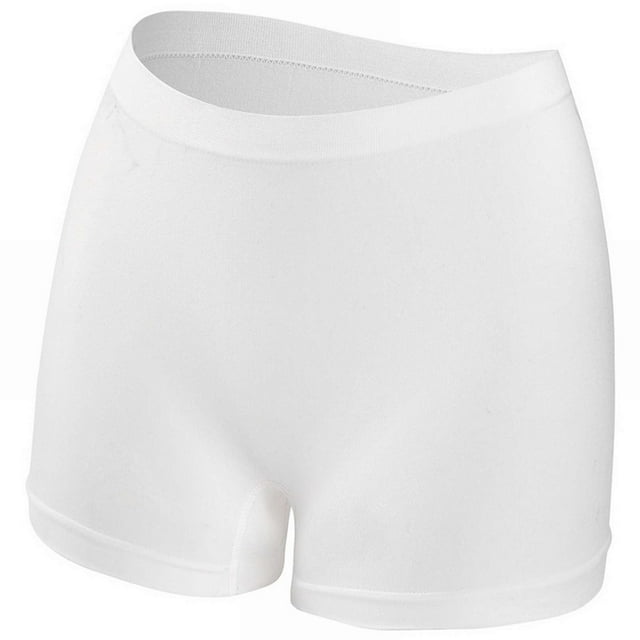 Hontri Full Coverage Boyshorts Underwear - Women's Soft Stretch Shorts (Everyday Comfort, No-Ride Design) White 4XL