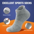 thumbnail image 5 of PULIOU Women Ankle Running Socks, 6-Pairs, Low Cut Cushioned Socks with Arch Support, Moisture Wicking, Size L (9.5-12.5), Grey, 5 of 7