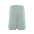 thumbnail image 7 of IWRICH Women's Athletic Long Shorts with Pockets High Waisted Bermuda Shorts Walking Running Casual Bottoms Light Green S, 7 of 7
