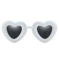 thumbnail image 2 of White Peach Heart Sunglasses Polarized Sunglasses Womens Retro Sunglasses Plastic Trendy Vintage Small Square Sun Glasses 90s Fashion Cute Sunnies One Size, 2 of 6