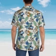 thumbnail image 4 of Fuzoiu Dinosaurs And Leaves Print Hawaiian Shirt for Men, Summer Beach Casual Short Sleeve Button Down Shirts, Men’s Beach Summer Shirts with Pocket,X-Large, 4 of 7