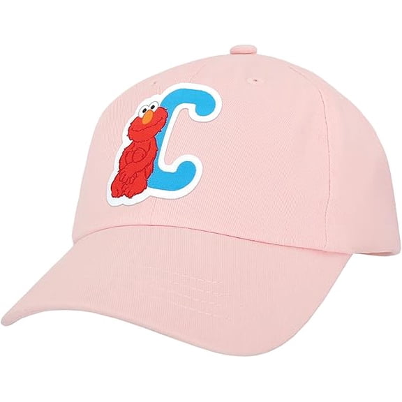 Sesame Street Elmo & Abby Kids Toddler Cap with Initial, Toddler Boys Hat, Youth Girl Baseball Cap, Cute Toddler Baseball Cap
