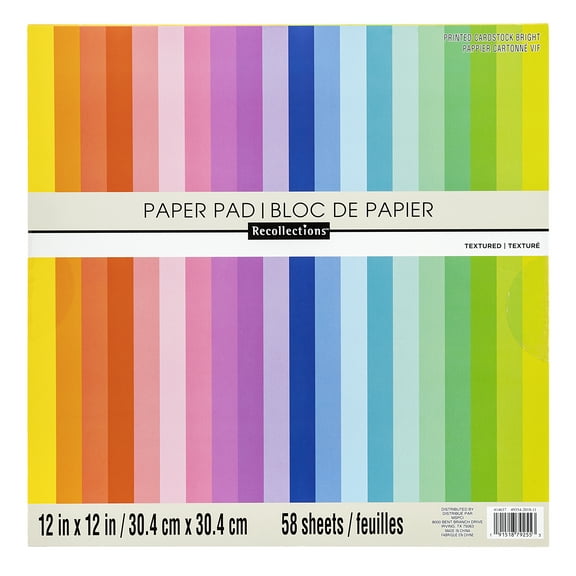 Recollections 348 Sheets Brights 12" x 12" Cardstock Paper - Acid and Lignin Free Paper for Scrapbooks, Arts & Crafts - Bulk Pack