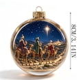 thumbnail image 6 of MYUNNIL Glowing Christmas Ornament Ball, 3.14" Mini Shatterproof Light-Up Night Scene Clear Globe Pendant with Warm LED Light for Xmas Tree Home Party Decor, 6 of 6