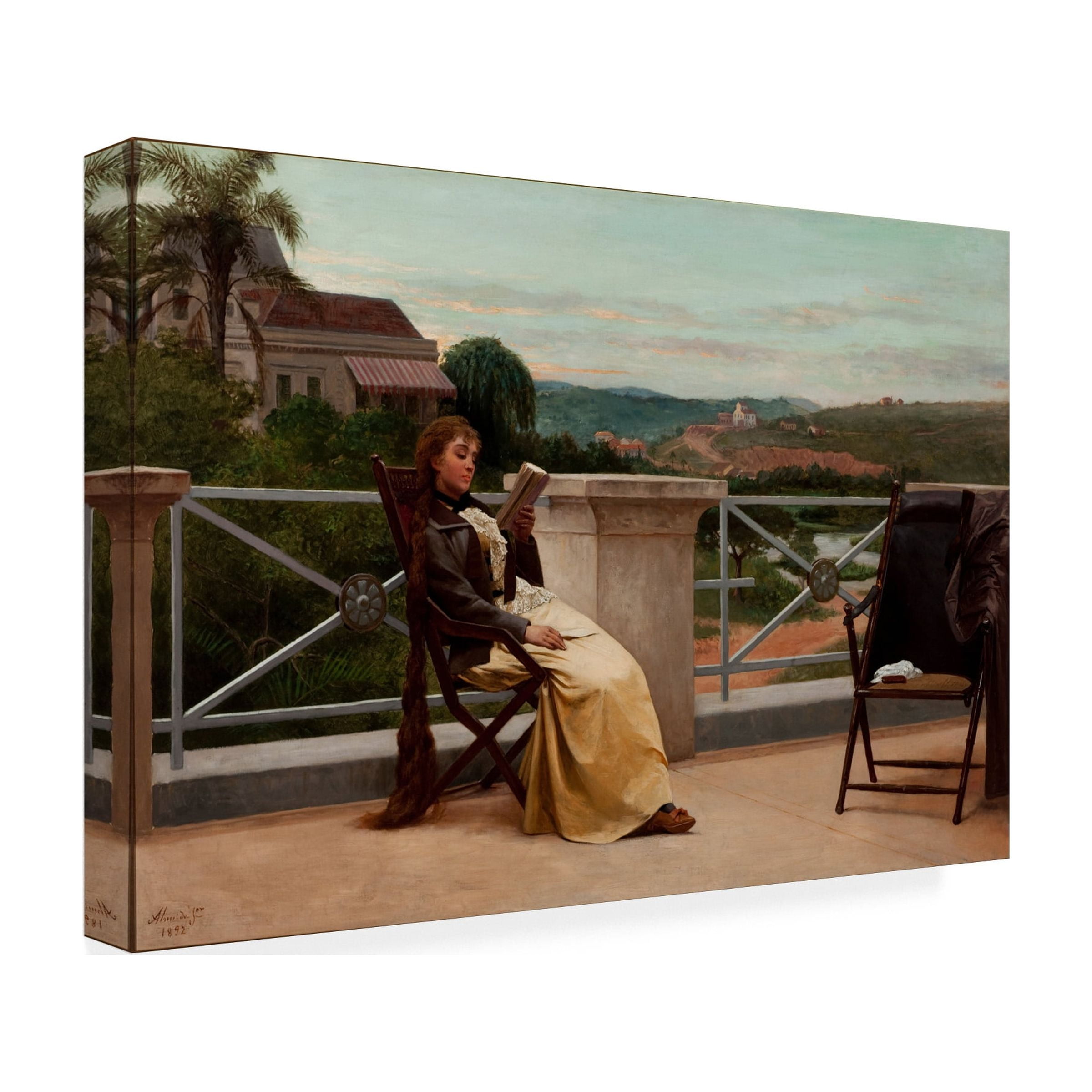 Almeida Junior 'Reading' Canvas Art