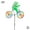 frog, variant on Lttoisl Colorful Animal Bike Windmill, 35.4 in Total Length, Fun Wind-Powered Motion for Outdoor Decoration, Adds Whimsy to Garden or Yard