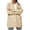 Beige, variant on Women Faux Leather PU Jackets Turndown Collar Oversized Blazer Coats Motor Bike Loose Fit Pockets Outwear