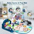 thumbnail image 5 of Baby Play Mat Baby Gym,Funny Play Piano Tummy Time Baby Activity Mat with 5 Infant Sensory Baby Toys, Music and Lights Boy & Girl Gifts for Newborn Baby 0 to 3 6 9 12 Months（New Blue）, 5 of 6