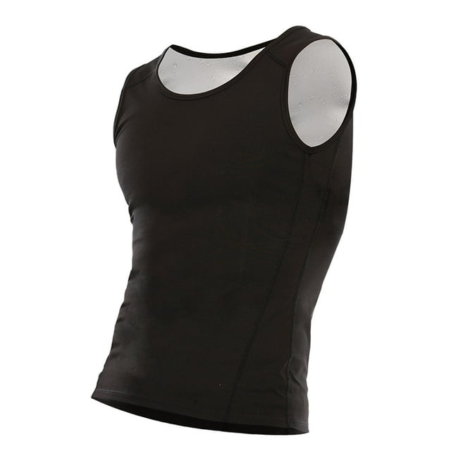 TISHITA Mens Sauna Vest , Mens Heat Vest, Burner Workout Shirt, Sweat Enhancing L