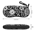 thumbnail image 3 of Zufioo Metallic Gears Print Sunglasses Case Tactical Zipper Sunglasses Carrying Case for Men Women, 3 of 6