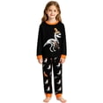 thumbnail image 4 of Kids Halloween Pajamas Size 4-5 Years Childrens Skeleton Print Sleepwear Long Sleeve Top with Pants Cozy Pjs for Girls Black, 4 of 4