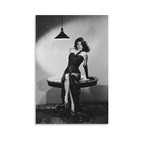 Best Actresses Ever 1950s Ava Gardner Black And White Sexy Poster Artworks Canvas Poster Room Aesthetic Wall Art Prints Home Modern Decor Gifts 12x18inch(30x45cm)