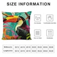 thumbnail image 6 of Jiayy Home Decor Pillow Cases Tropical Parrot Toucan with Leaves and Hibiscus Flowers,Standard Throw Cushion Cover for Bed Couch Sofa Office Decor 2 pcs, 6 of 6