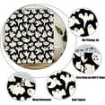 thumbnail image 3 of Halloween Ghost Shower Curtain Black White Spooky Gothic Cartoon Funny Scary Festival Fabric Curtain with Hooks for Bathroom Decor,70x70 Inch, 3 of 6