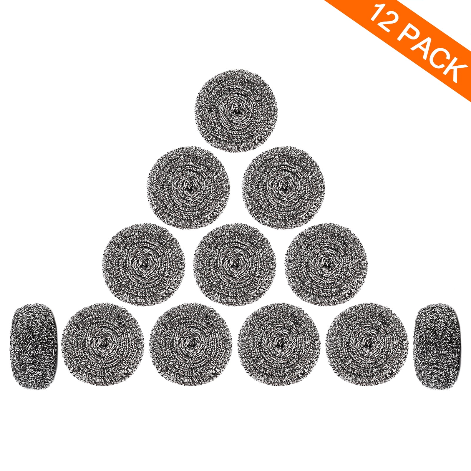 OVWO 12Pack Upgraded Stainless Steel Wool Scrubber Sponge, Especially for  Tough Cleaning 