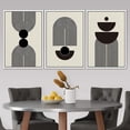 thumbnail image 3 of PixonSign Framed Canvas Print Wall Art Set Duotone Mid-Century Minimal Stripe Figures Abstract Shapes Illustrations Modern Art Boho Decorative for Living Room, Bedroom, Office - 24"x36"x3 WHITE, 3 of 5