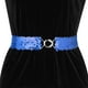 thumbnail image 4 of Cinturones elásticos ajustados con purpurina para mujer, cinturones elásticos con decoración de lentejuelas para vestidos Azul real 64cm/25.19, 4 of 6
