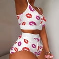 thumbnail image 4 of Bjutir Short Sets For Women Outfit Sexy Printing Pajamas Sleeveless Cami Shorts Lingerie Sleepwear Set White M, 4 of 7