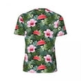 thumbnail image 6 of T Shirt For Men Sportswear T-Shirt For Men Pink Red Flower T-Shirts Harajuku Palm Leaf Print Summer, 6 of 7