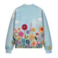 thumbnail image 5 of DISNIMO Women Sweatshirts No Hood Jackets Horse Floral Printed Outerwear Jacket Zip Up Sweatshirts for Fall Winter, XL, 5 of 7
