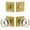 Satin Brass, variant on Viaggio Qadmhmclc_Combo_238 Motivo Solid Brass Single Cylinder Keyed Entry Door Knob Set