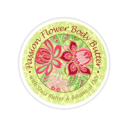 Greenwich Bay Trading Company Botanic Body Butter with Shea Butter and Cocoa Butter 8oz Tub (Passion Flower)