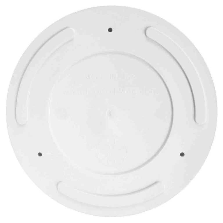 Bloem Mathers 10" Round Resin Planter, White with Saucer photo 5