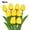 Yellow, variant on SPRING PARK 5Pcs Fake Tulips Artificial Flowers Arrangement Bouquet for Home Office Wedding Decor Real Touch Faux Flowers for Centerpiece Decoration